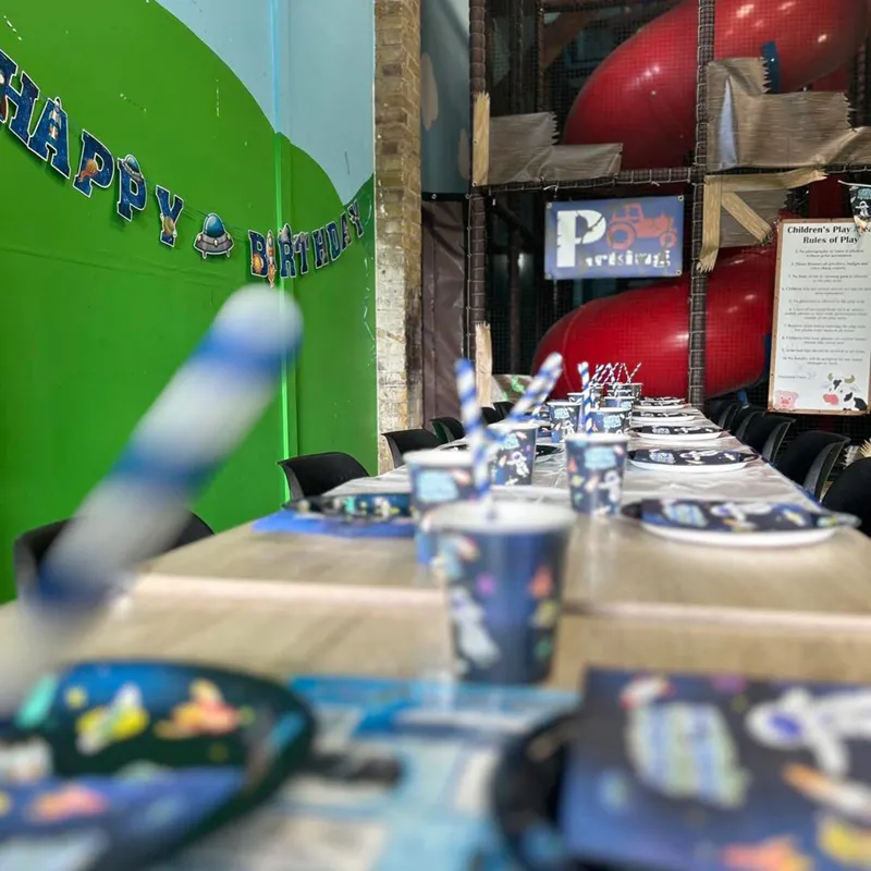 Outer space themed tables.